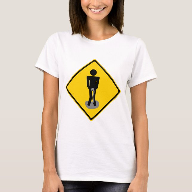 Kissa byxorvägmärket tee shirt (Framsida)