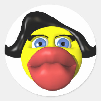 Kissa gult för kvinnor runt klistermärke