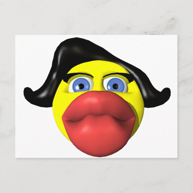 Kissa gult för kvinnor vykort (Framsida)