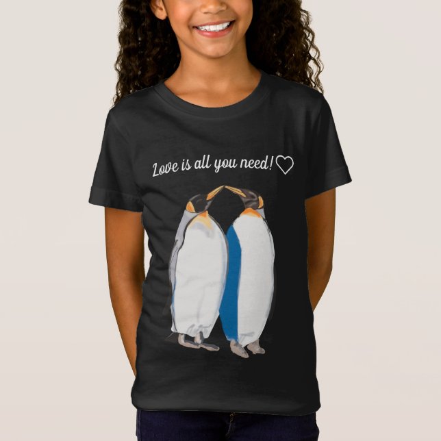 "kissa" Kung Penguins T Shirt (Framsida)