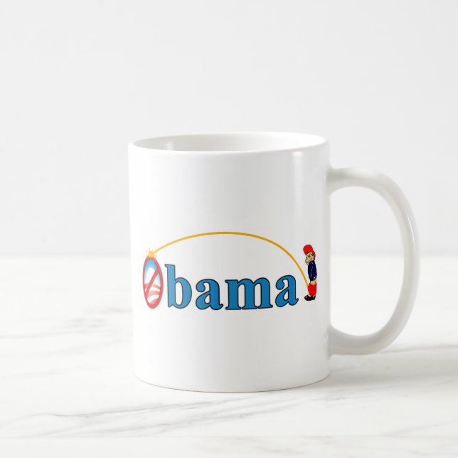Kissa på Obama Kaffemugg (Höger)