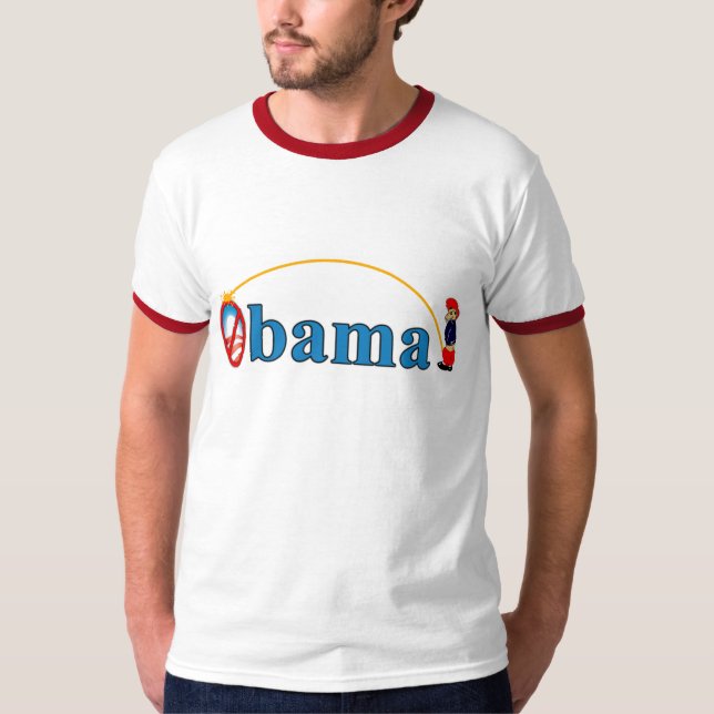 Kissa på Obama T-shirt (Framsida)