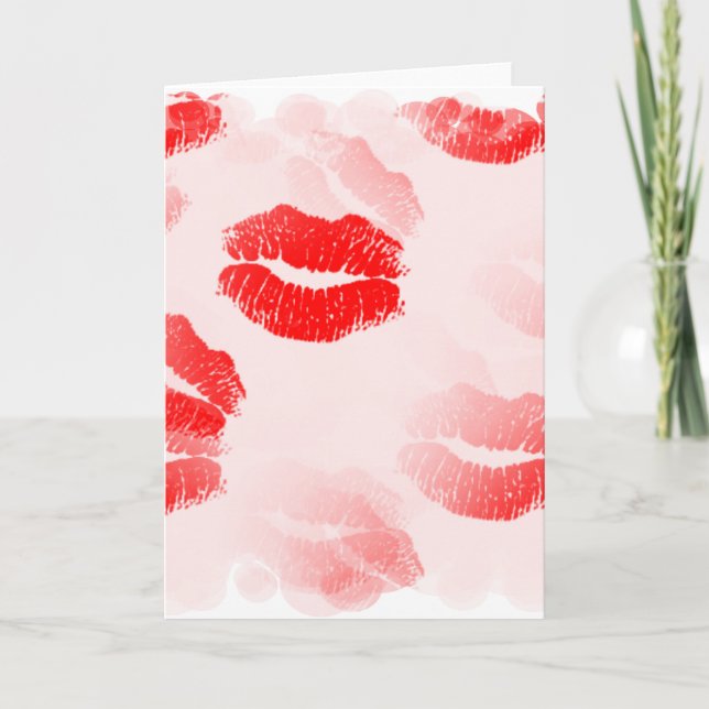 Kissable Läppar Greeting Card Helgkort (Framsida)