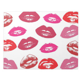 Kissable Läppar (Kissing Läppar, Red & Rosa Lipsti Anteckningsblock