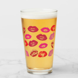 Kissable Läppar (Kissing Läppar, Red & Rosa Lipsti Glaskopp