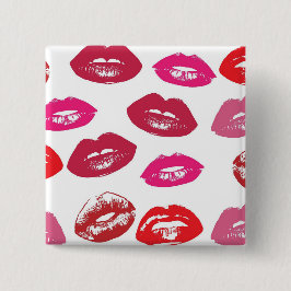 Kissable Läppar (Kissing Läppar, Red & Rosa Lipsti Knapp