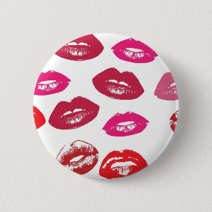 Kissable Läppar (Kissing Läppar, Red & Rosa Lipsti Knapp