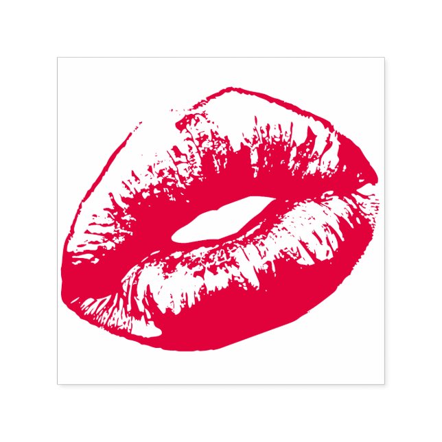 Kissable Läppar Lipstick Självfärgande Stämpel (Design)