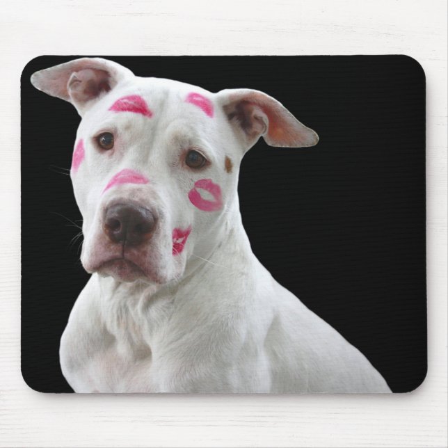 Kissable Pitbull Mousepad Musmatta (Framsidan)