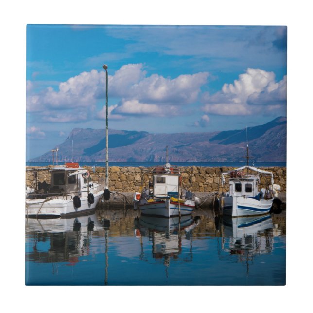 Kissamos gammal port kakelplatta (Framsidan)