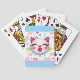 Kissande kattansikte casinokort