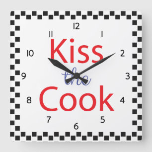 Kissar Cook Fyrkantig Klocka
