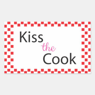 Kissar Cook Rektangulärt Klistermärke
