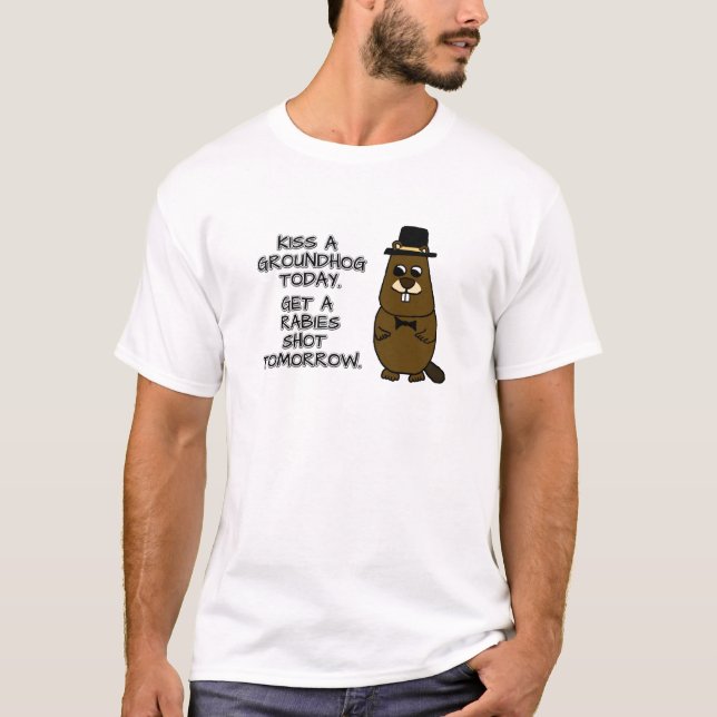Kissar en grundtråd idag. Skaffa rabies i morgon T Shirt (Framsida)