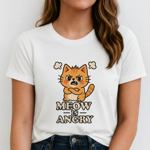 Kissar Ilskad Tröja; Söt Ilsken Tabby Present Katt T Shirt