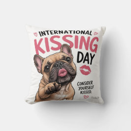 Kissdagen Fransk Bulldog Kastkudde Kudde