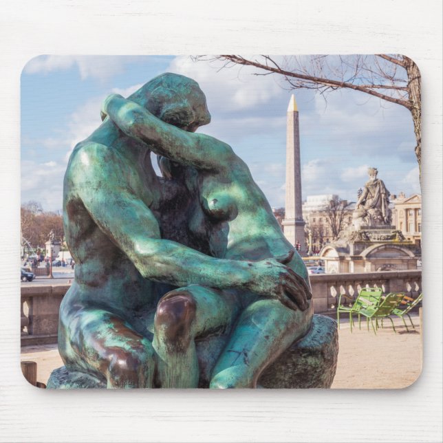 Kissen av Auguste Rodin vid Tuileries i Paris Musmatta (Framsidan)