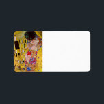 Kissen av Gustav Klimt Adressetikett<br><div class="desc">Den här målningen med titeln The Kiss är gjord av den berömd konstnären Gustav Klimt. Gustav Klimt Gustav Klimt var en österrikisk symbolmålare och en av de mest framstående medlemmarna i Wienrörelsen. Han blev 1897 en av grundarna av och ordföranden för Wiener Sezession och för gruppens tidskrift Ver Sacrum.</div>
