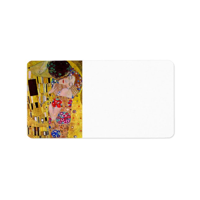 Kissen av Gustav Klimt Adressetikett (Framsidan)