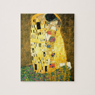 Kissen av Gustav Klimt Art nouveau Pussel