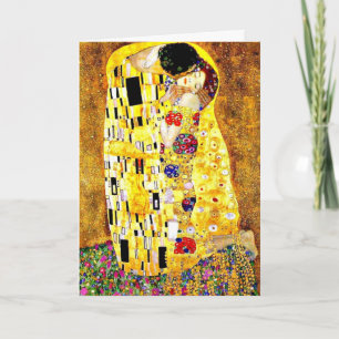 Kissen av Gustav Klimt, bra konst Kort