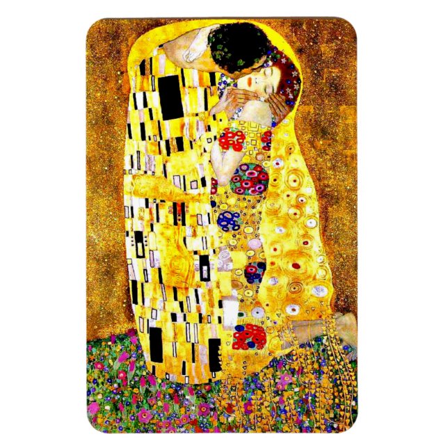 Kissen av Gustav Klimt, bra konst Magnet (Vertikal)