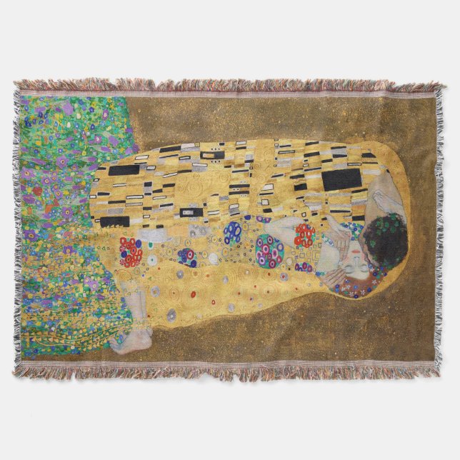 Kissen av Gustav Klimt Filt (Framsidan)