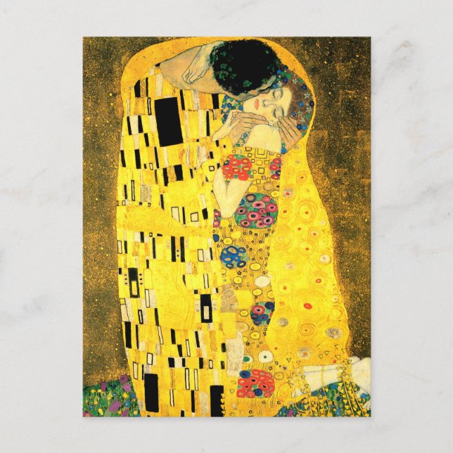 Kissen av Gustav Klimt Fine Art Postcard Vykort (Framsida)