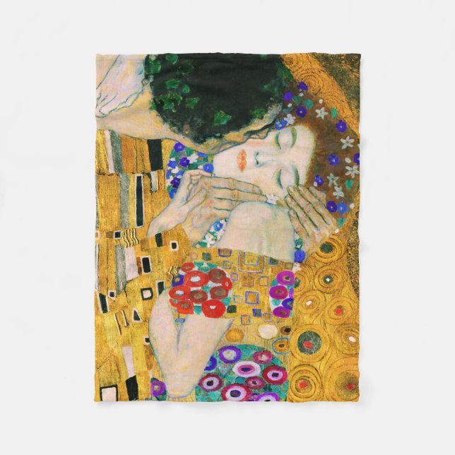 Kissen av Gustav Klimt Fleecefilt (Framsidan)