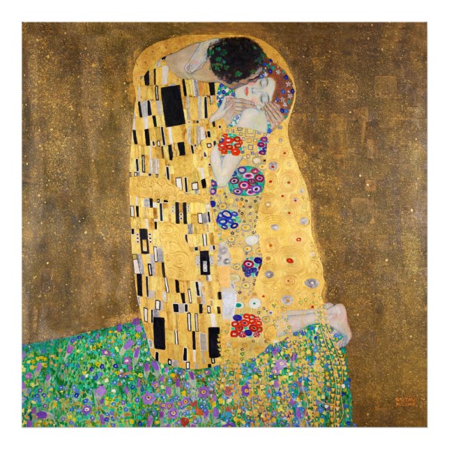 Kissen av Gustav Klimt Fototryck (Framsidan)