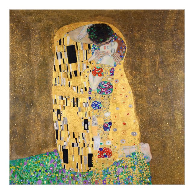 Kissen av Gustav Klimt Fototryck (Framsidan)
