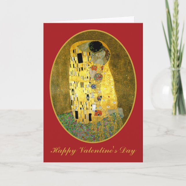 Kissen av Gustav Klimt Helgkort (Framsida)