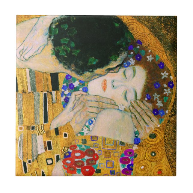 Kissen av Gustav Klimt Kakelplatta (Framsidan)