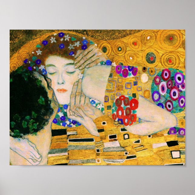 Kissen av Gustav Klimt Poster (Framsidan)