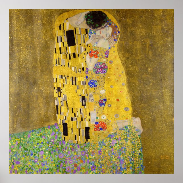 Kissen av Gustav Klimt Poster (Framsidan)