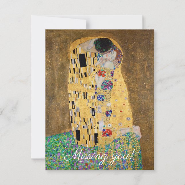 Kissen av Gustav Klimt Saknade dig (Framsida)
