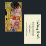 Kissen av Gustav Klimt, Vintage Art Bröllop Tilläggskort<br><div class="desc">Kort för hölje i bröllop Kiss (detaljrikedom) (1907-1908). Konstnär: Gustav Klimt (1862-1918). Kiss är en vintage av Viktorian Era Symbolism bra konst kärlek och romantik med ett romantiskt par i olika skuggor av guld, mönster och symboler, som delar en kyss mot en brons bakgrund. Om konstnären: Gustav Klimt var en...</div>