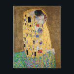 Kissen av Gustav Klimt Vykort<br><div class="desc">Kiss av Gustav Klimt The Kiss är en olje-on-canvas-målning med tillsats av guld löv, silver och platina. av den österrikiska symbolmålaren Gustav Klimt. Det målades någon gång 1907 och 1908, under höjden av vad akademiker kallar sin "gyllene period". Kismen har skakande toner i guld, stiliserade former och sentimental ikonografi, och...</div>
