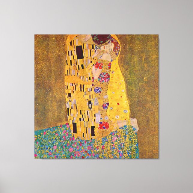 Kissen av Klimt Canvastryck (Framsida)
