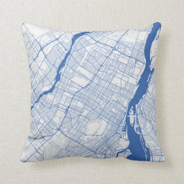 Kissen Montreal Urban Pattern BLUE Kudde