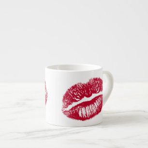 Kissen, Red Läppar Espressomugg