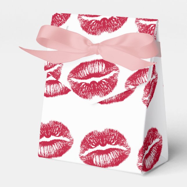 Kissen, Red Läppar Presentaskar (Framsidan Sidan)