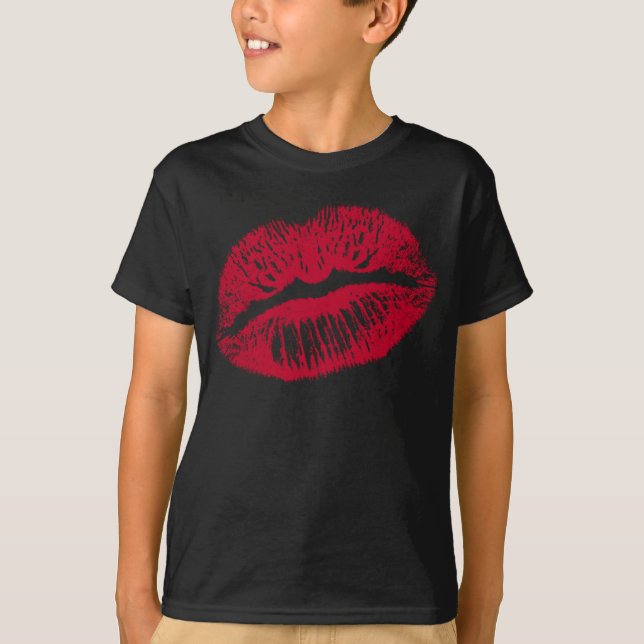Kissen, Red Läppar T-shirt (Framsida)