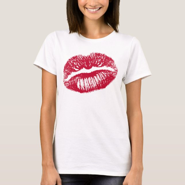 Kissen, Red Läppar T Shirt (Framsida)