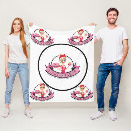 Kisserad av Kärlek Baker Blanket Fleecefilt