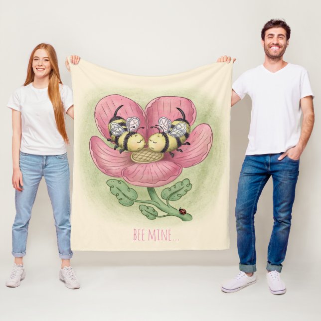 Kisserande bin fleecefilt (På plats)