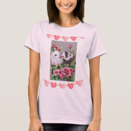 Kisserande illrar KÄRLEK/Valentine T-Shirt