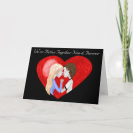 Kisserande par-kort (Valentine) Helgkort