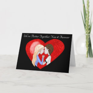 Kisserande par-kort (Valentine) Helgkort