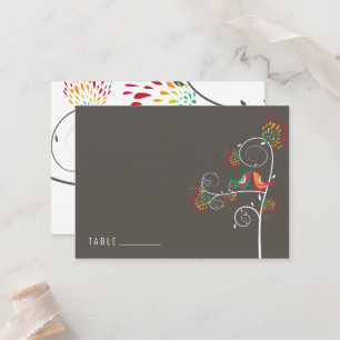 Kisserande sommarfåglar Bröllop Placeringskort